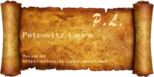 Petrovitz Laura névjegykártya