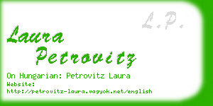 laura petrovitz business card